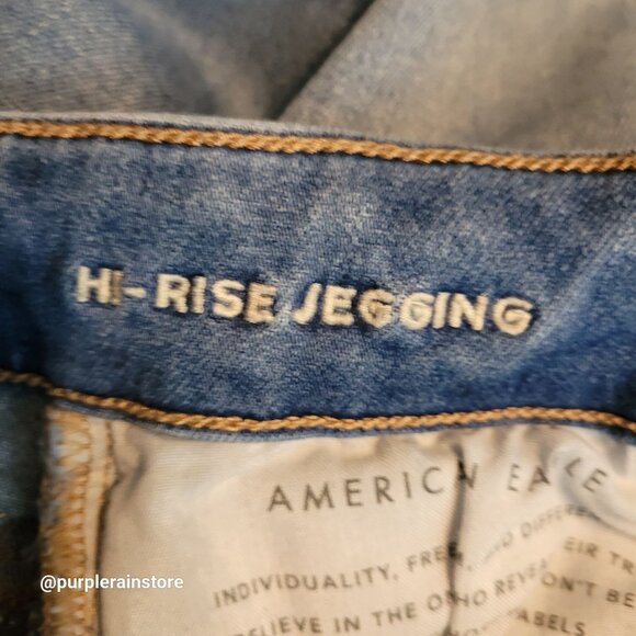 American Eagle Jeans 2 S Jegging Hi Rise Next Level Stretch Medium Light Wash - Picture 5 of 12